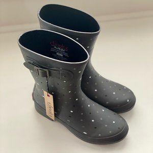 Chooka DownPour Dot Mid RainBoot Charcoal